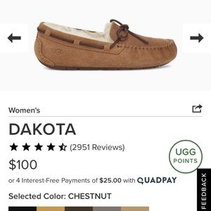 UGG “Dakota chestnut” slipper